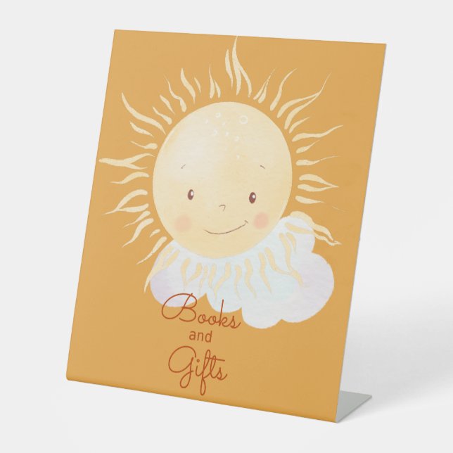 Niedlich Sonnenschein Thema Dusche Geschenke Gefal Sockelschild (Vorderseite)
