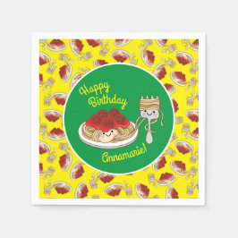 Niedlich Spaghetti Kindergeburtstag Party Kawaii Serviette