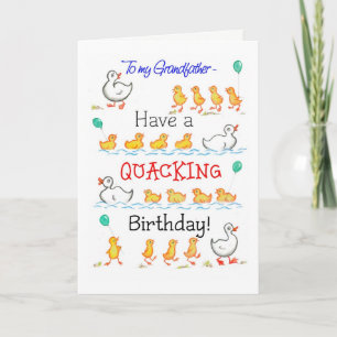 Niedlich Spaß Ducklings zum Geburtstag quacking, G Karte