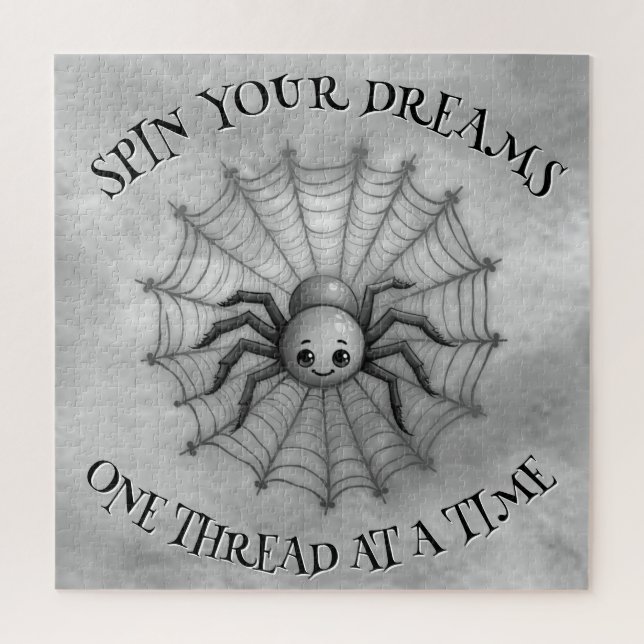 Niedlich Spider Inspiration Zitat Monogram auf gra (Vertikal)