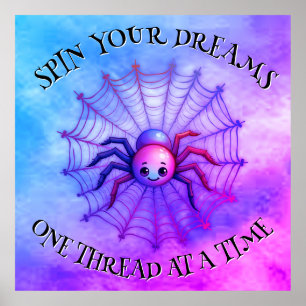 Niedlich Spider Inspiration Zitat Monogram auf lil Poster