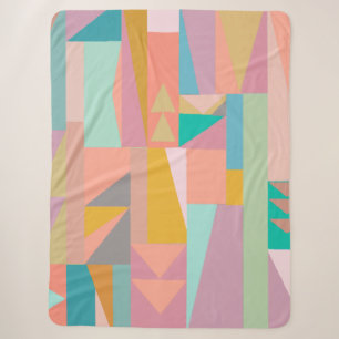 Niedlich spielerisch Modernes geometrisches Muster Sherpadecke