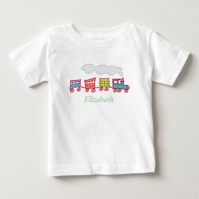 Niedlich-Spielzeugzug Baby T-shirt (Vorderseite)