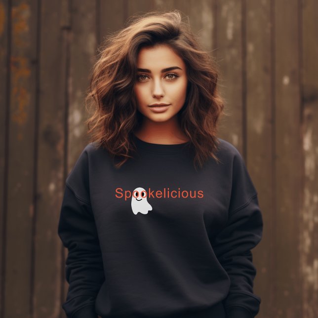 Niedlich Spookelicious Augenbrille lächelnd Geist Sweatshirt (Von Creator hochgeladen)