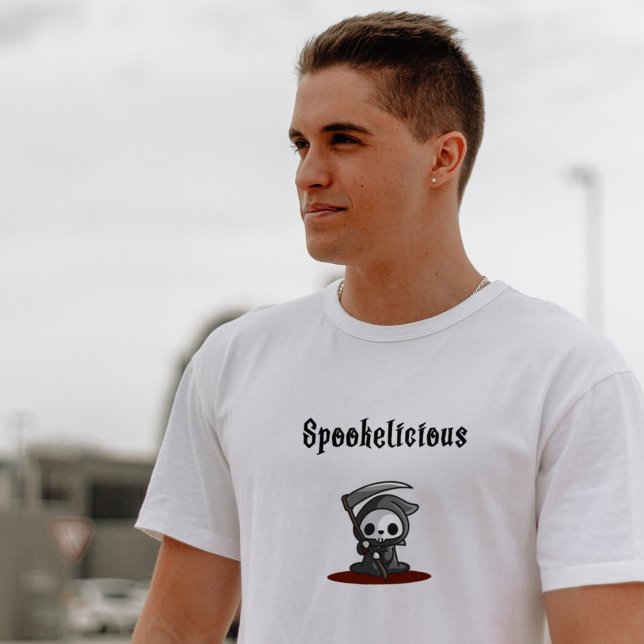 Niedlich Spookelicious Halloween Grim Sensenmann T-Shirt (Von Creator hochgeladen)