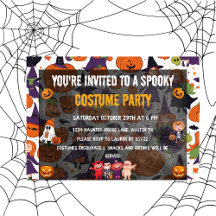 Niedlich Spooktacular-Kinder Kostüme Party Einladu