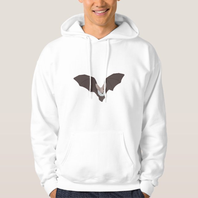 Niedlich Spooky Bat Illustration Hoodie (Vorderseite)