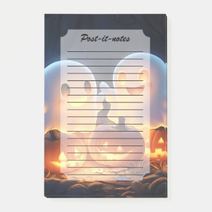 Niedlich Spooky Halloween Cartoon Ghosts Glows Pum Post-it Klebezettel