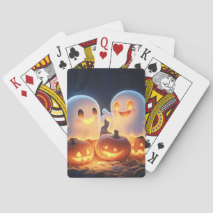 Niedlich Spooky Halloween Cartoon Ghosts Glows Pum Spielkarten