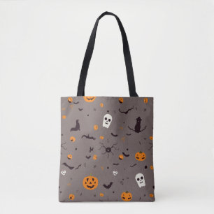 Niedlich Spooky Halloween Geister und Kürbismuster Tasche