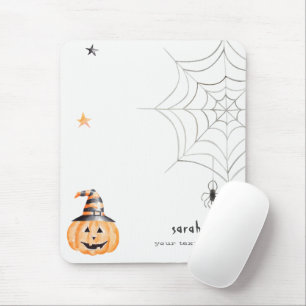 Niedlich Spooky Halloween Pumpkin Spider Webstars Mousepad