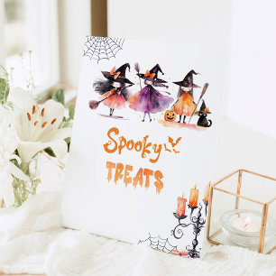 Niedlich Spooky Leckereien Halloween Hexen Geburts Sockelschild