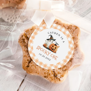Niedlich Spooky One Halloween Ghost 1. Geburtstag Runder Aufkleber