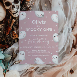 Niedlich Spooky One Halloween Girl 1. Geburtstag Einladung