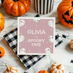 Niedlich Spooky One Halloween Girl 1. Geburtstag Serviette