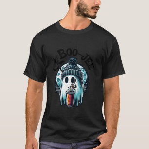 Niedlich Spooky Season Boo Jee Ghost tragend Beani T-Shirt