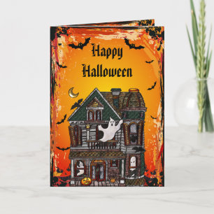 Niedlich Spooky Spuk House Jewels Halloween Card Karte