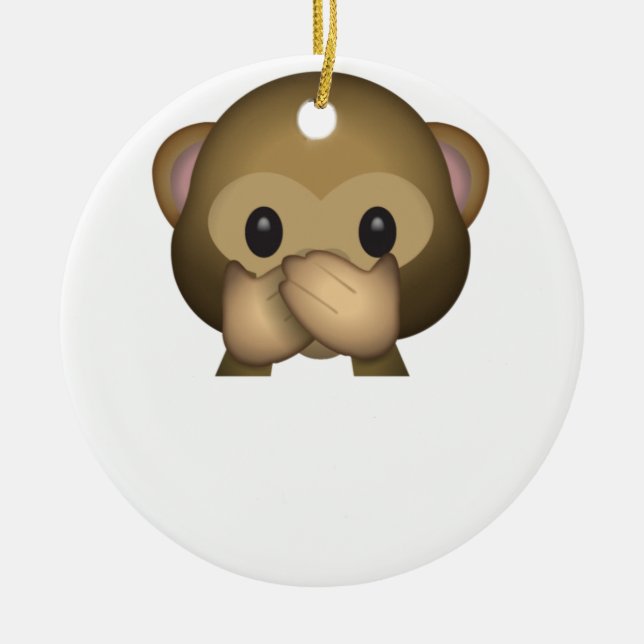 Niedlich sprechen Sie keinen schlechten Affen Keramik Ornament (Vorne)
