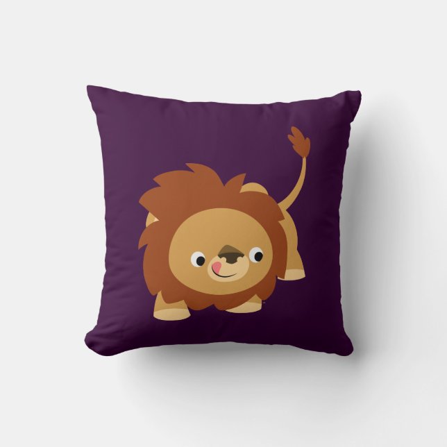 Niedlich Spright Cartoon Lion Pillow Kissen (Vorderseite)