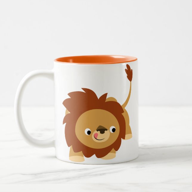 Niedlich Spright Cartoon Lion Tasse (Links)