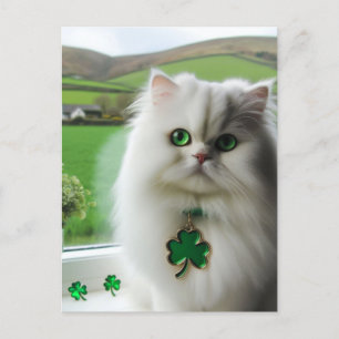 Niedlich St. Patricks Day Cat Postkarte