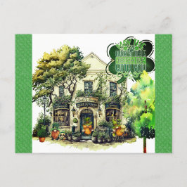 Niedlich St Patricks Day Gnome Irish Pub Bar Postkarte