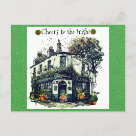 Niedlich St Patricks Day Gnome Irish Pub Cheers Postkarte