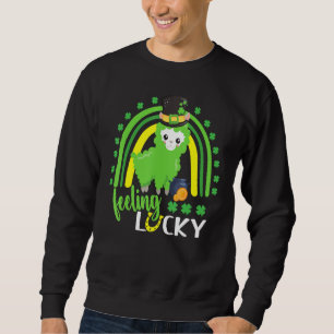 Niedlich St Patricks Day Rainbow Llama Gefühl Luck Sweatshirt