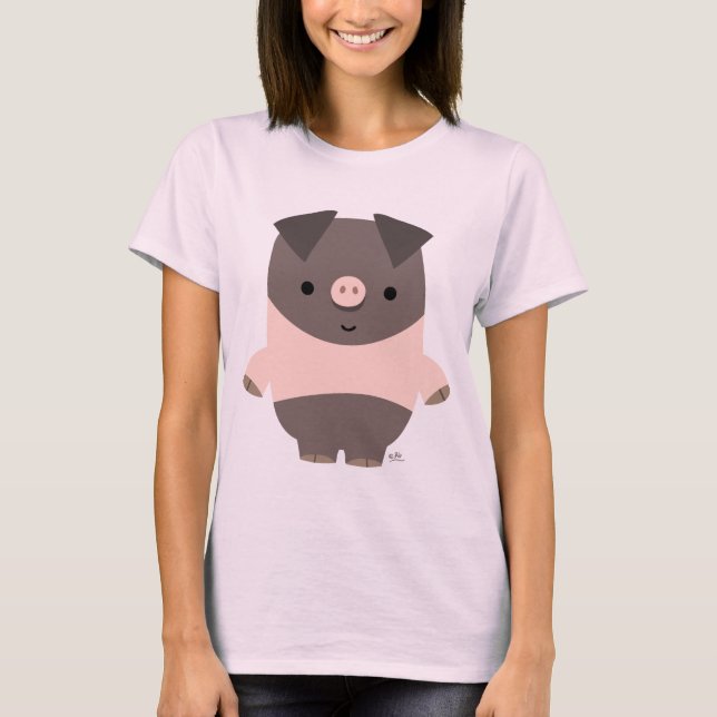 Niedlich Starker Cartoon Kinderwagen T - Shirt (Vorderseite)