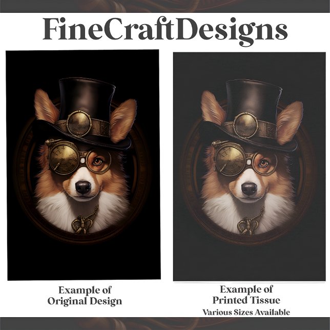 Niedlich Steampunk Niedlich Welsh Corgi Dog D5L De Seidenpapier (Von Creator hochgeladen)