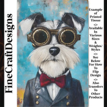 Niedlich Steampunk Schnauzer Dog, Bow Krawatte Z9 