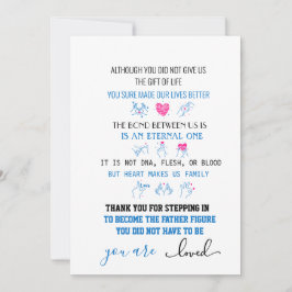 Niedlich Step Vater Herz Liebe Hand Feiertagskarte