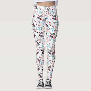 Niedlich Stethoscope Nurse   Doctor EKG Pattern Leggings