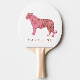 Niedlich Stilvoll rosa Tiger Einfache Personalisie Tischtennis Schläger