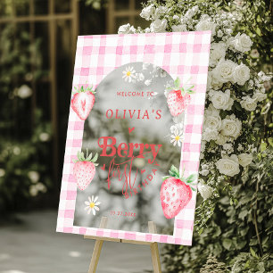 Niedlich Strawberry Daisy Berry First Foto Brithda Acrylschild