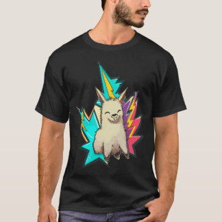 Niedlich Street Art Graffiti Thunder Lama T-Shirt