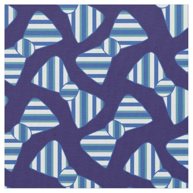 Niedlich Striped Bowties Blue Baby Boy Stoff (Nahaufnahme)