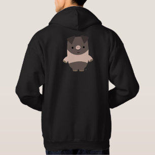 Niedlich Strong Cartoon Pig Hooded Sweatshirt