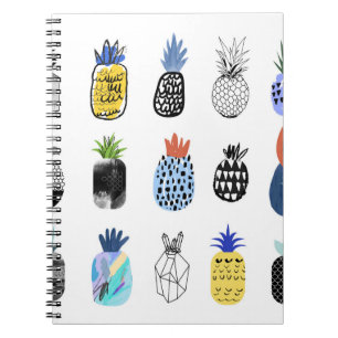 Niedlich strukturierte Ananas, Vintage Kollektion. Notizblock