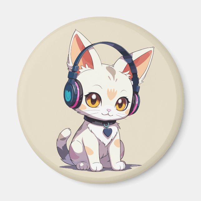 Niedlich Stylish Kitty Magnet (Vorne)