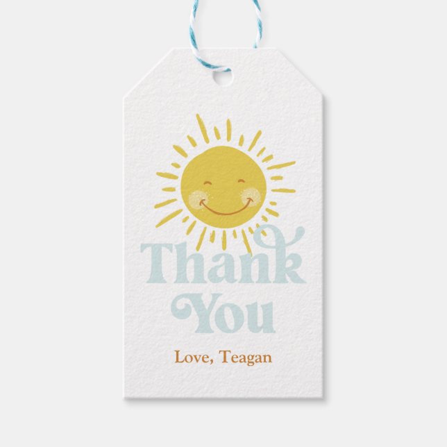 Niedlich Sun Vielen Dank Geschenkanhänger (Vorderseite)