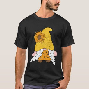 Niedlich Sunflower Gnome Hippie Design Gnomes Blum T-Shirt