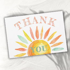 Niedlich Sunshine Watercolor Sommer Dankeschön Kar Dankeskarte