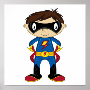 Niedlich Superhero Boy Poster