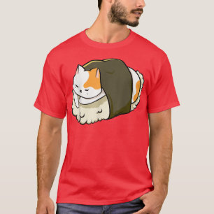 Niedlich Sushi Cat Kawaii Anime Neko Animal Pet Ja T-Shirt