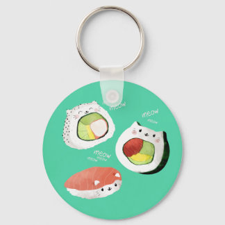 Niedlich Sushi Cat Schlüsselanhänger