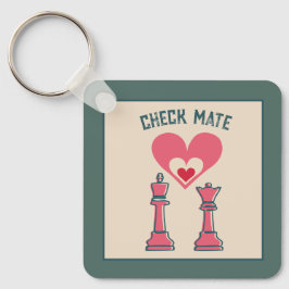 Niedlich süße Retro Funny Checkmate Valentine Gesc Schlüsselanhänger