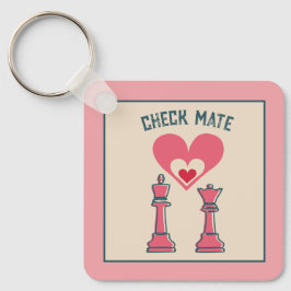 Niedlich süße Retro Funny Checkmate Valentine Gesc Schlüsselanhänger