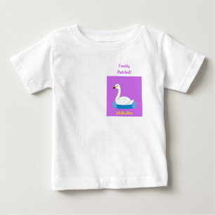 Niedlich Swan Theme Girl Baby Dusche T-shirt