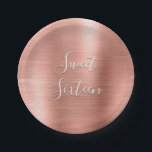 Niedlich Sweet 16 Birthday Rose Gold Blush Pink Pappteller<br><div class="desc">Sweet 16 Geburtstagsparty Rose Gold Blush Pink Elegante Teller,  die perfekt für eine Rose Gold oder Blush Pink Geburtstagsparty. Diese Teller sind perfekt für eine 16 . Geburtstag Geburtstagsparty.</div>